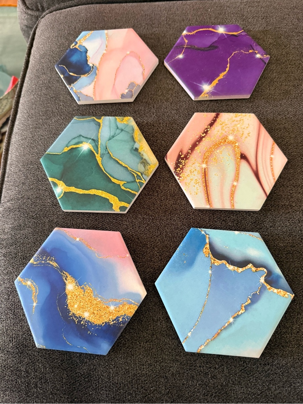 NEW Set of 6 Hexagon coasters